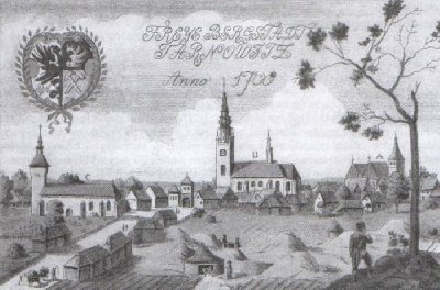 Zamek w T.G. po prawej stronie pocztwki